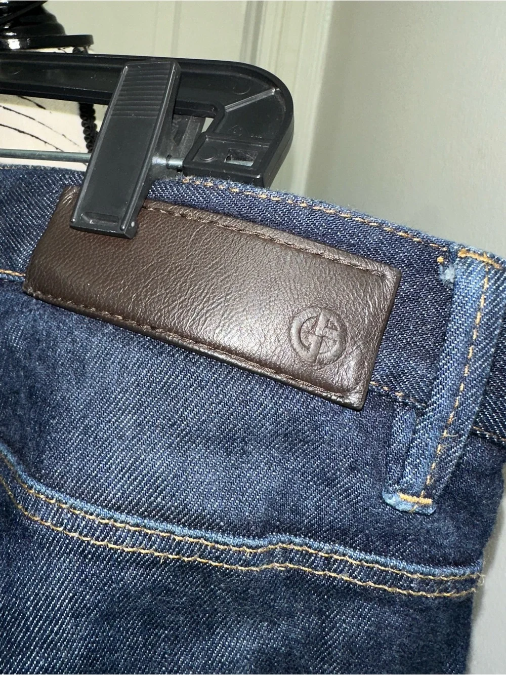 Giorgio Armani Straight-Leg Dark Indigo Jeans